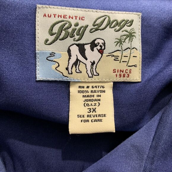 Vintage Authentic Big Dogs button down shirt 3X / dog in car - Picture 10 of 11